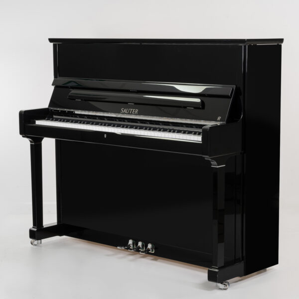 Sauter artisan 124 upright piano black chrome